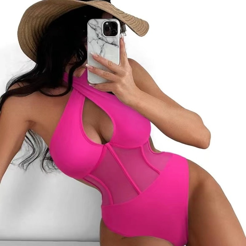 Damen Designer Badeanzug mit elegantem V-Ausschnitt Drune