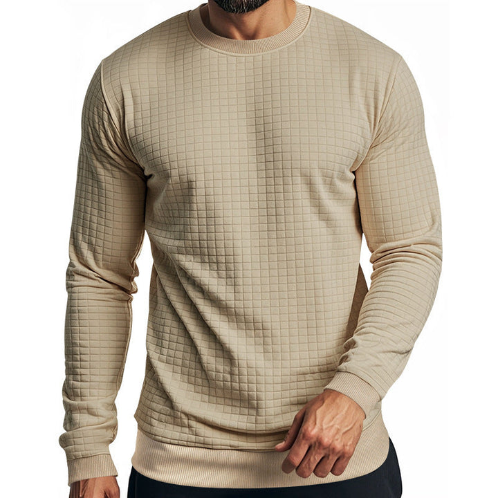 Herren Langarm-Sweatshirt mit strukturiertem Design und elastischen Bündchen Drune