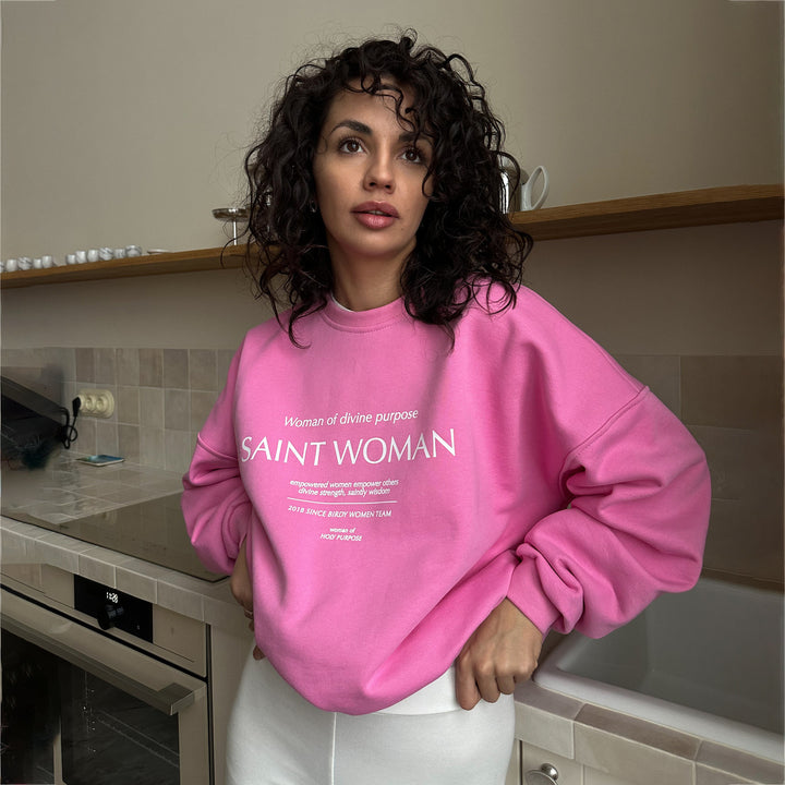 Damen Sweatshirt mit kreativem Schriftzug und lässigem Schnitt Drune
