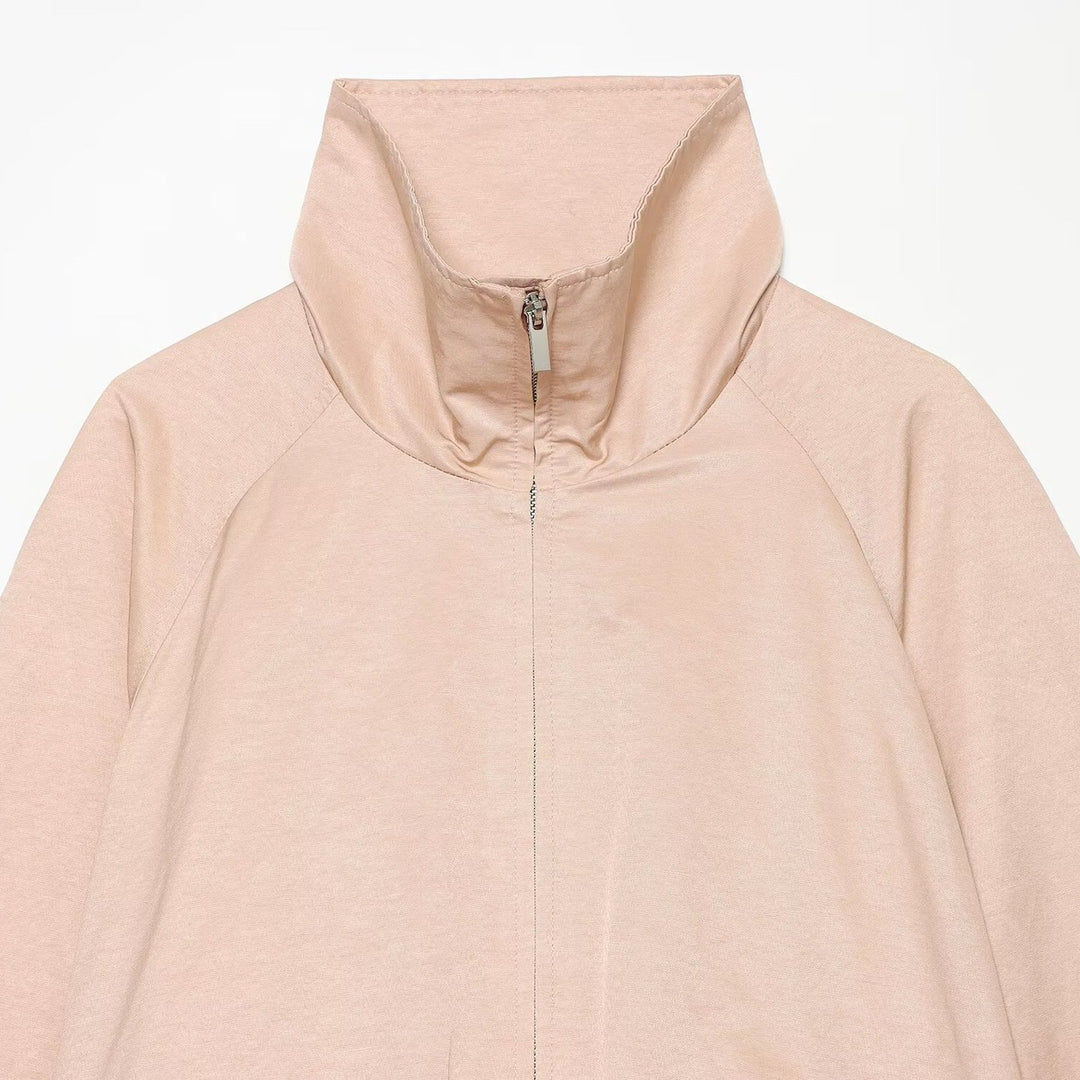 Damen Cropped Übergangsjacke mit hohem Stehkragen und Raglanärmeln Drune