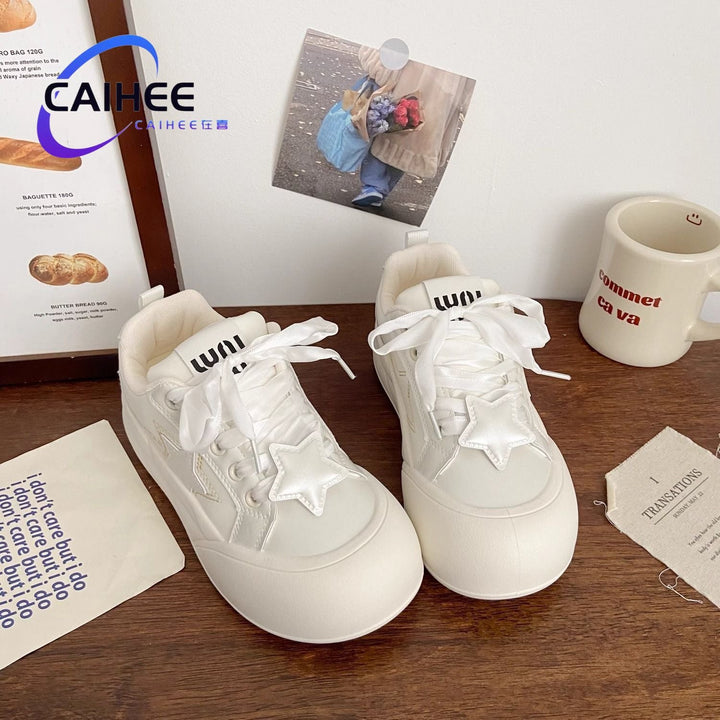 Damen Sportliche Sneakers mit modischem Design und dicker Laufsohle Drune