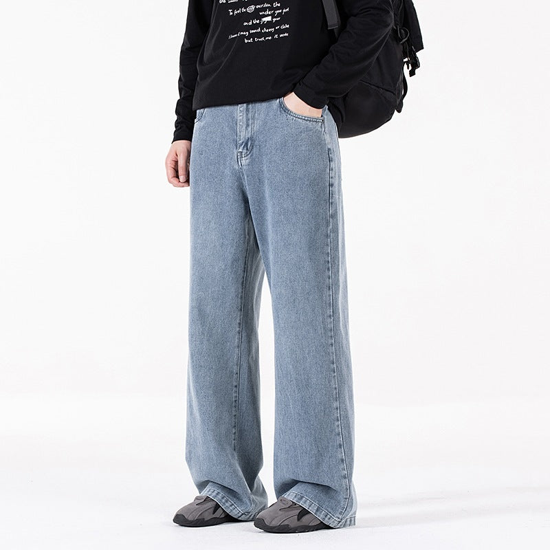 Damen Weite Baggy-Jeans mit hoher Taille, extra weitem Bein und Vintage-Waschung Drune