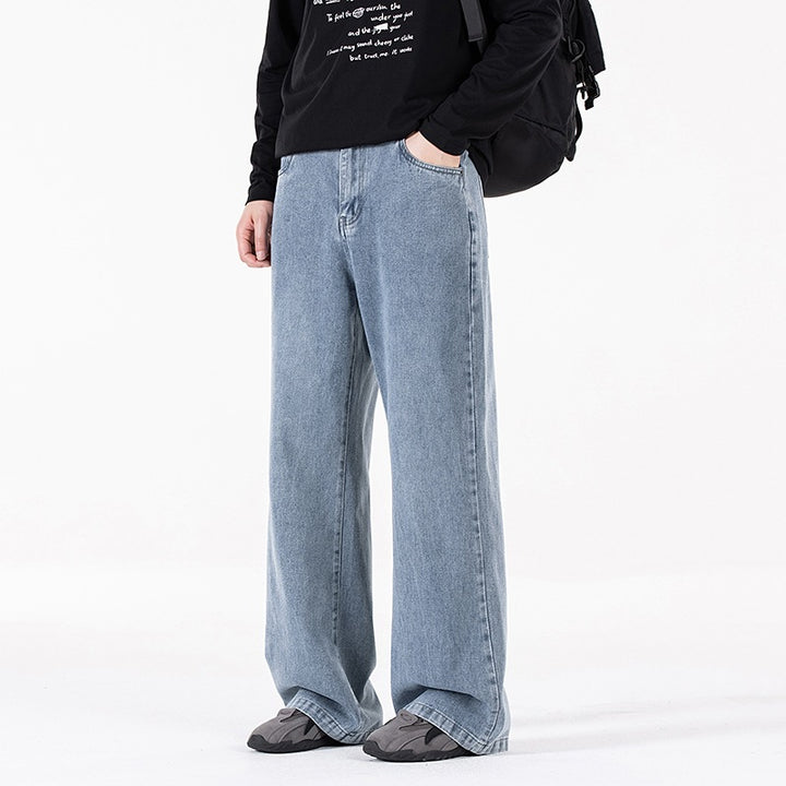 Damen Weite Baggy-Jeans mit hoher Taille, extra weitem Bein und Vintage-Waschung Drune
