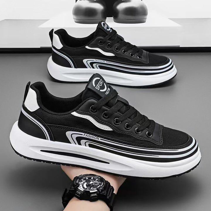 Herren Leichter atmungsaktiver Mesh-Sneaker mit ergonomischer Plateausohle Drune