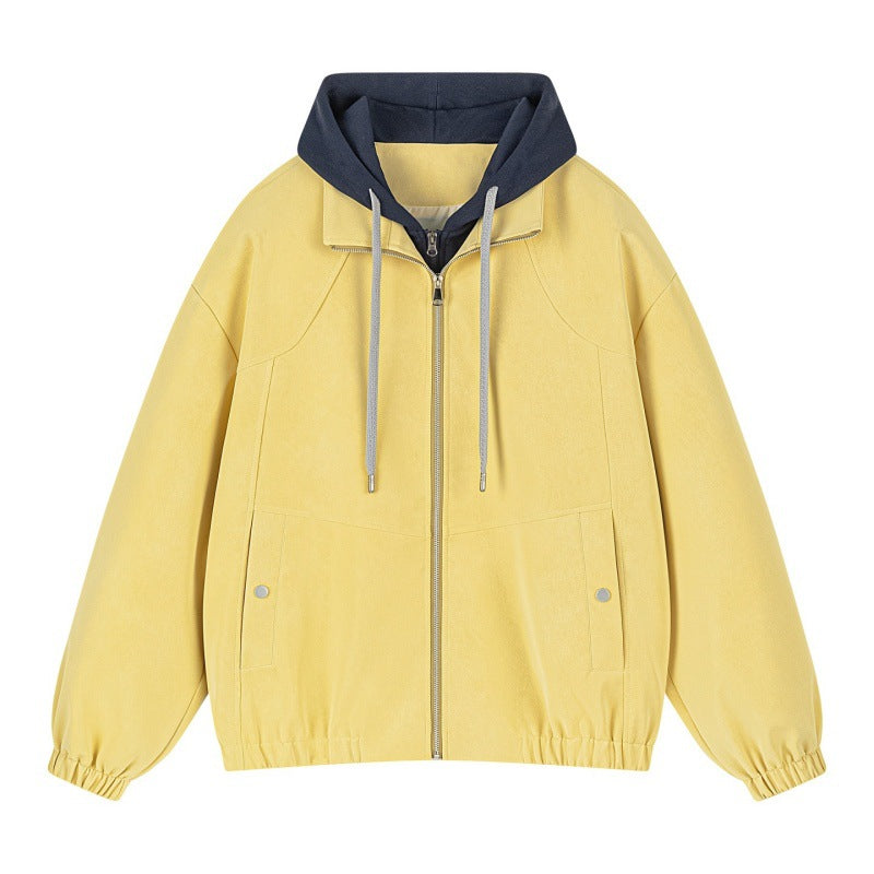 Herren Lagenlook Bomberjacke mit integrierter Kapuze, elastischem Saum & Druckknopf‑Taschen Drune