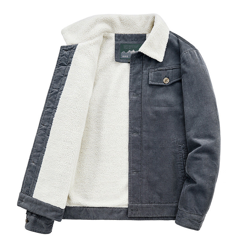 Herren Lässige Flanelljacke mit Warmfutter Drune