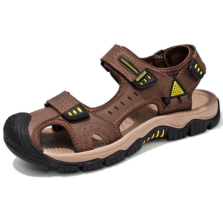 Herren Atmungsaktive Outdoor-Sandalen mit verstellbarem Klettverschluss Drune