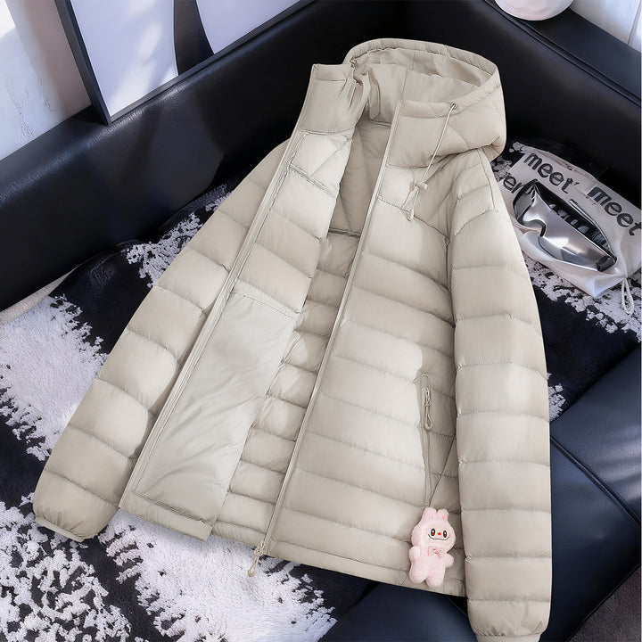 Damen Leichte Steppjacke mit Kapuze Drune
