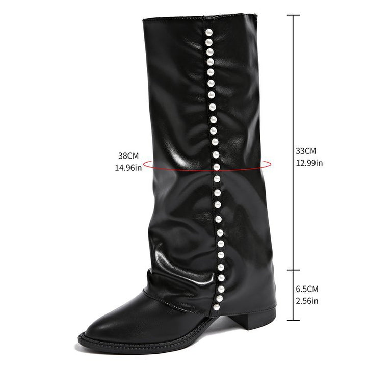 Damen Elegante und Verspielte Stiefel Drune