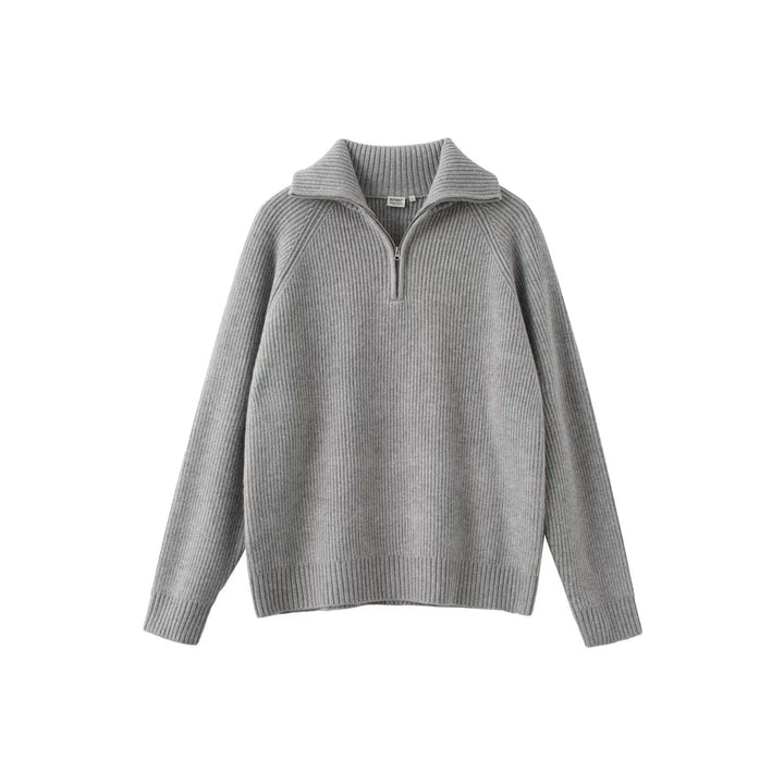Herren Hochwertiger Pullover mit Stehkragen und Reißverschluss Drune