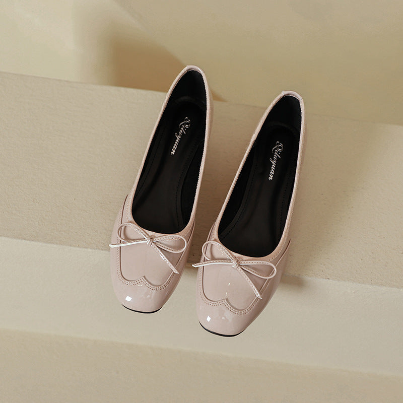 Damen elegante Ballerinas mit dekorativem Schleifendetail Drune