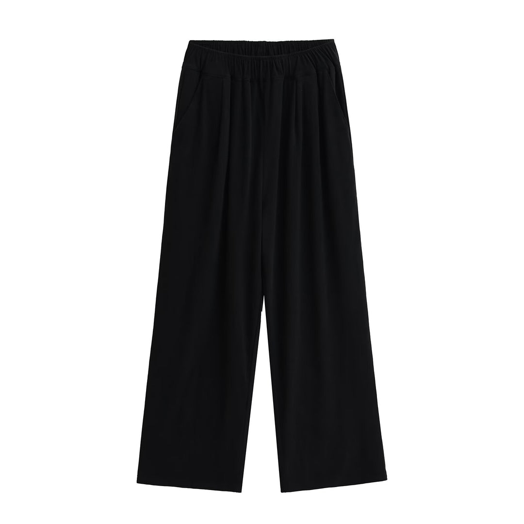 Damen Weite Chino-Hose mit elastischem Bund Drune