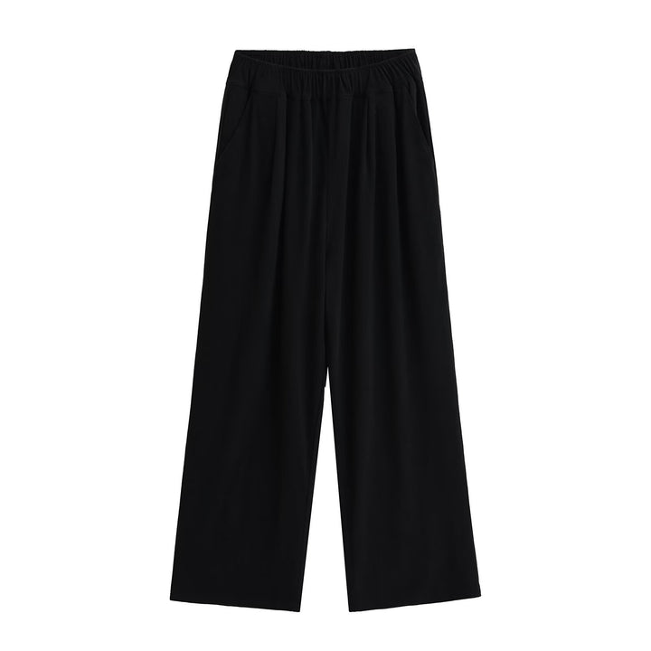 Damen Weite Chino-Hose mit elastischem Bund Drune