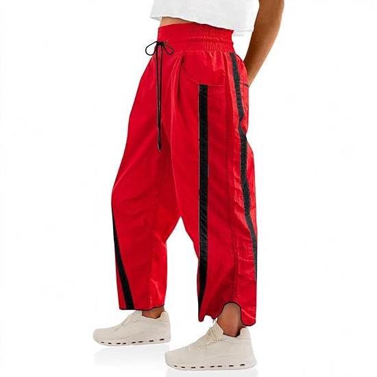 Damen lässige Freizeithose mit Seiteneinsätzen Drune