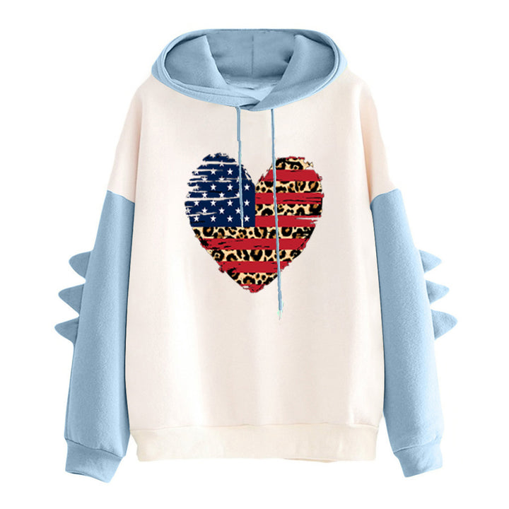 Damen Hoodie mit einzigartigem Herzdesign und trendigen Details Drune