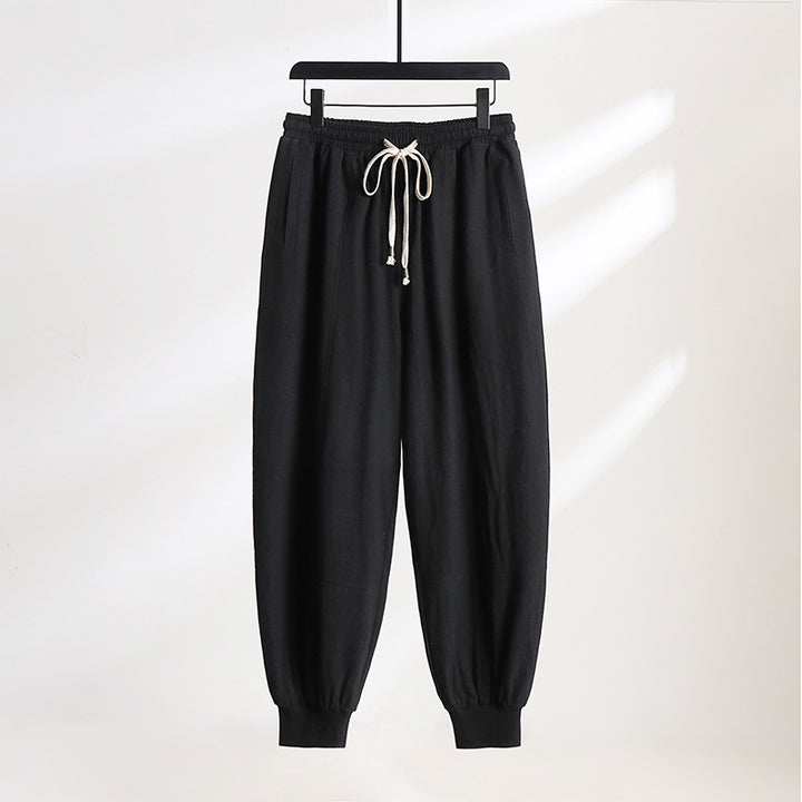 Herren Leichte Baumwoll-Jogginghose mit Kordelzug, Elastischem Bündchen und praktischen Taschen Drune