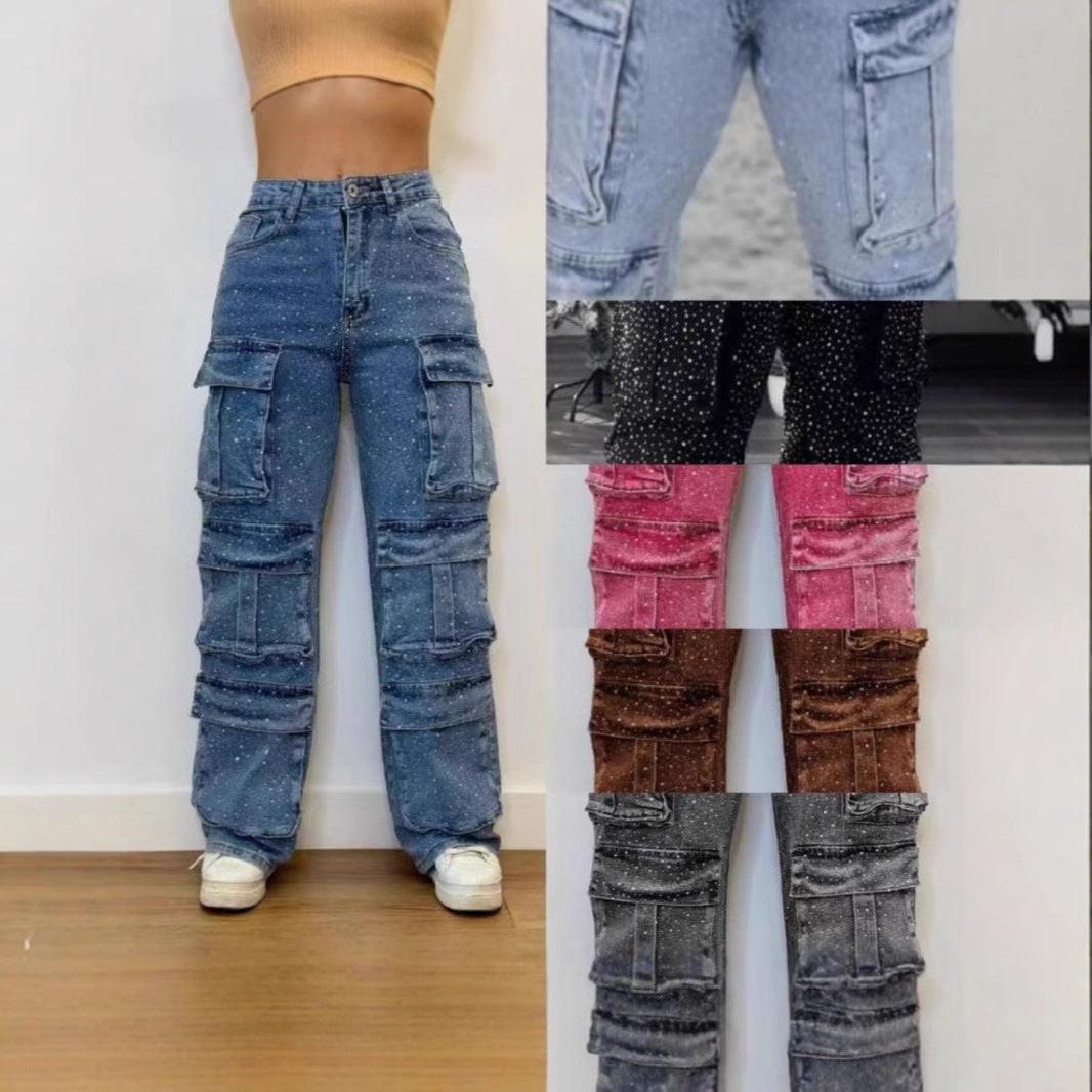 Damen Cargo-Hose mit trendigen Taschen und einem modernen Wasch-Effekt Drune