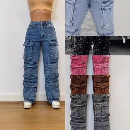 Damen Cargo-Hose mit trendigen Taschen und einem modernen Wasch-Effekt Drune