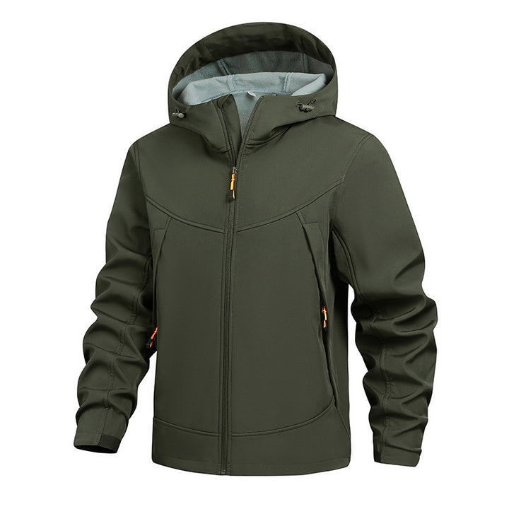 Herren Funktionale Übergangsjacke mit verstellbarem Kapuzenkragen Drune