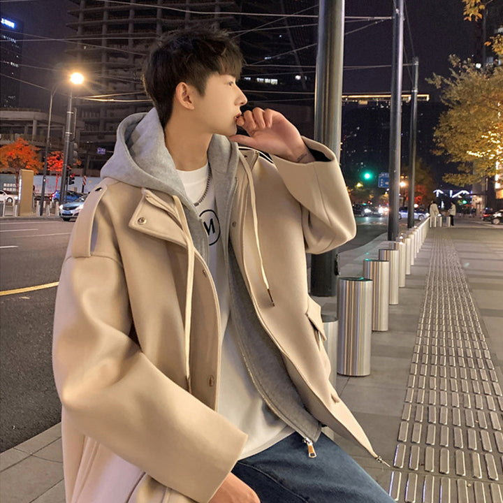Herren Übergröße Winterjacke mit Kapuze und modernen Details Drune