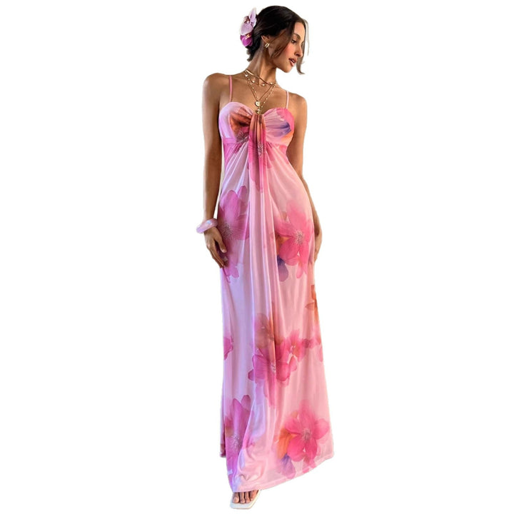 Damen Maxikleid mit floralem Design Drune