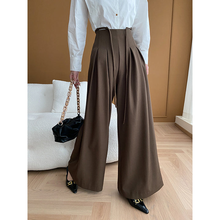 Damen Elegante High-Waist Palazzo-Hose Drune