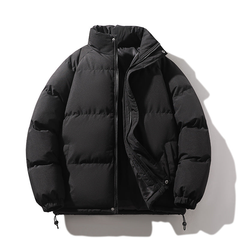 Unisex Wattierte Steppjacke aus Daunenimitat mit hohem Kragen und Kordelzug Drune
