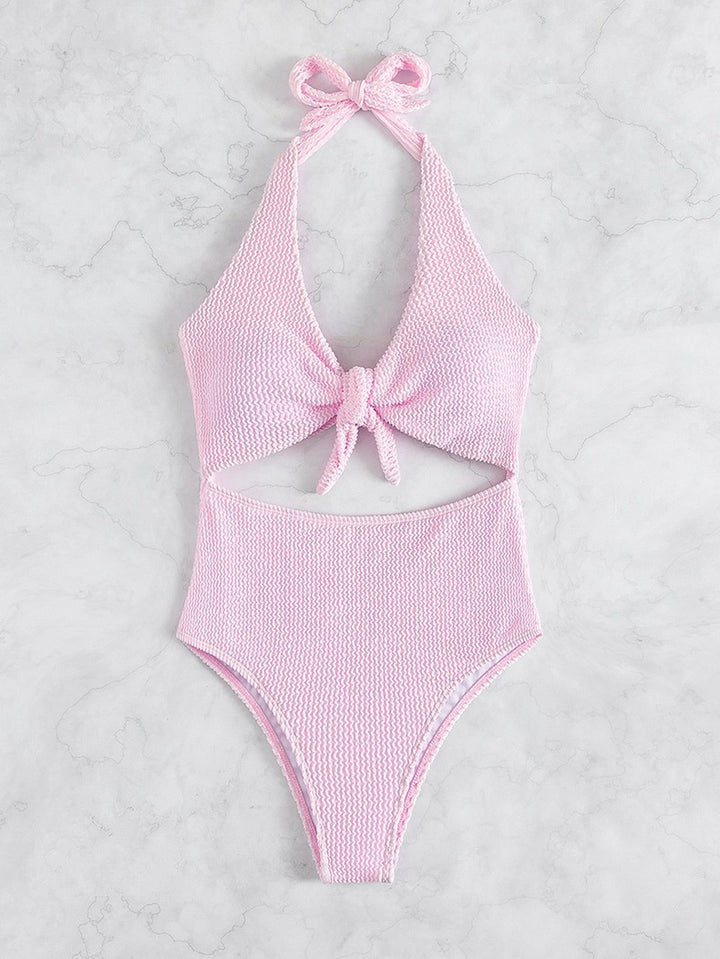 Damen Einteiliger Badeanzug mit innovativem Wickeldetail Drune