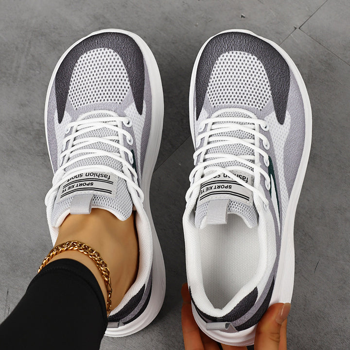Damen Leichte Mesh-Laufschuhe mit gedämpfter EVA-Plateausohle und Komfort-Fußbett Drune