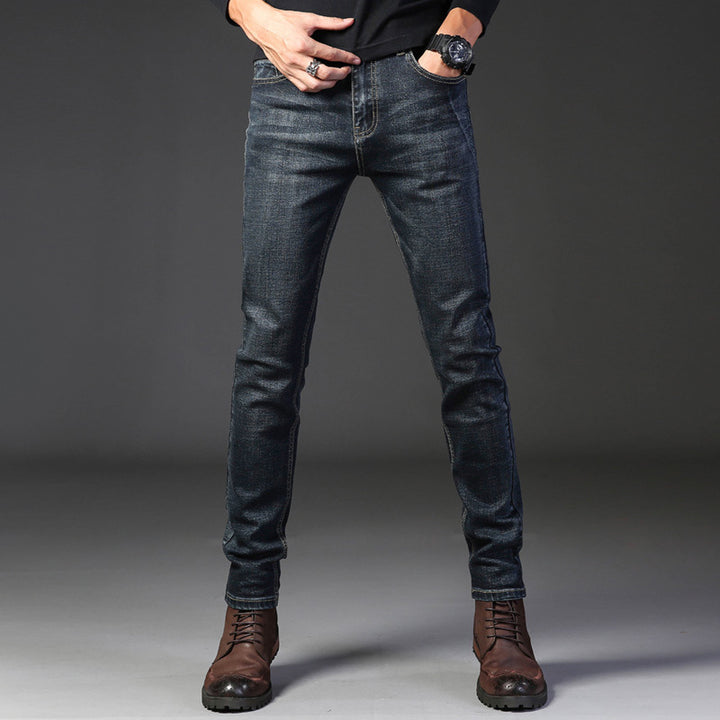 Herren schmal geschnittene Jeans mit angenehmem Stretch-Anteil und modernen Details Drune