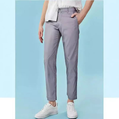 Herren Slim-Fit Chinohose mit schmal zulaufendem Bein und gekrempeltem Saum Drune