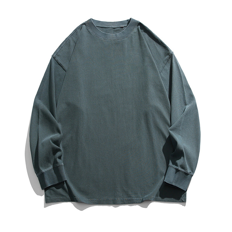 Unisex Weites Oversize-Langarmshirt im Heavyweight-Slouch-Stil mit Drop-Shoulder Drune