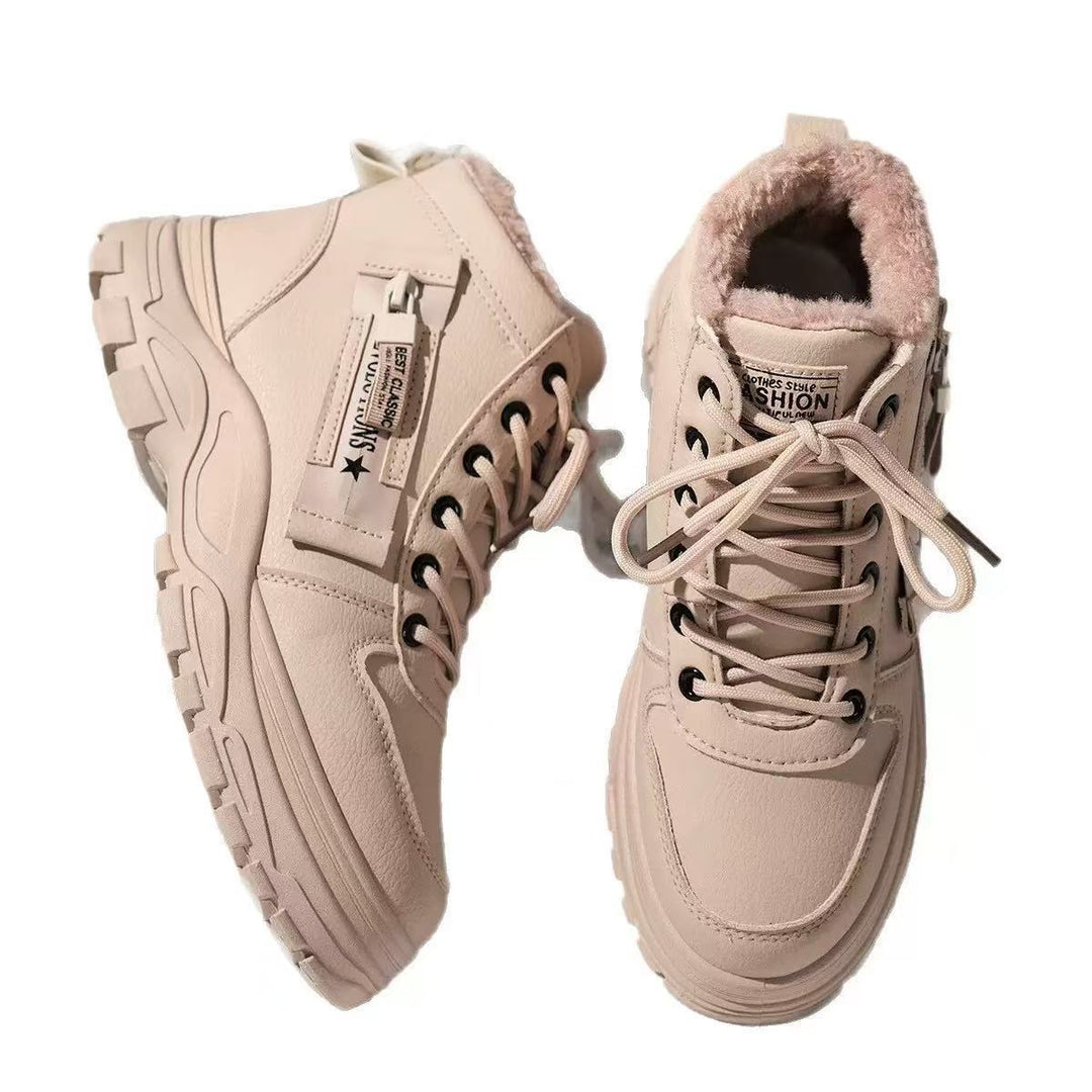 Damen gefütterte High-Top Sneakers mit rutschfester Sohle und modischem Design Drune