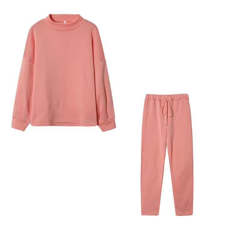Damen Sportliches Jogginganzug-Set mit komfortablem Schnitt und hohem Kragen Drune