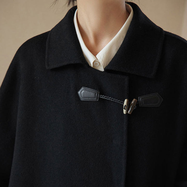 Damen modische oversized Jacke mit hohem Kragen Drune