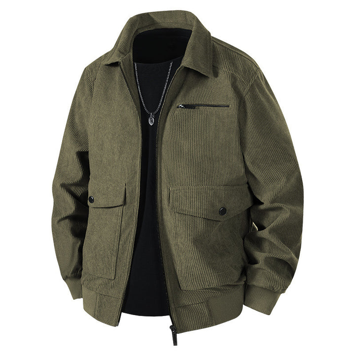 Herren Lässige Cordjacke mit praktischen Taschen Drune