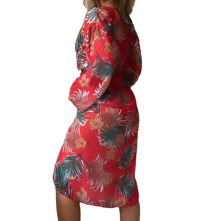 Damen luftiger Strandkimono mit floralen Motiven Drune
