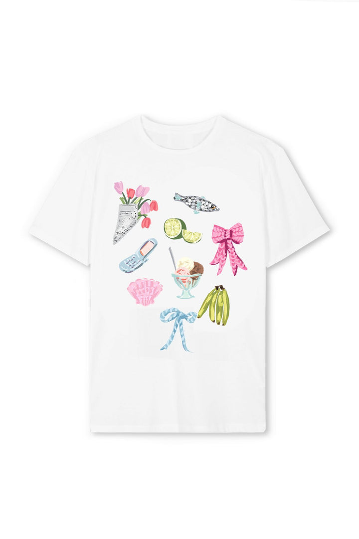 Damen T-Shirt mit farbenfrohem Motiv und kreativem Design Drune