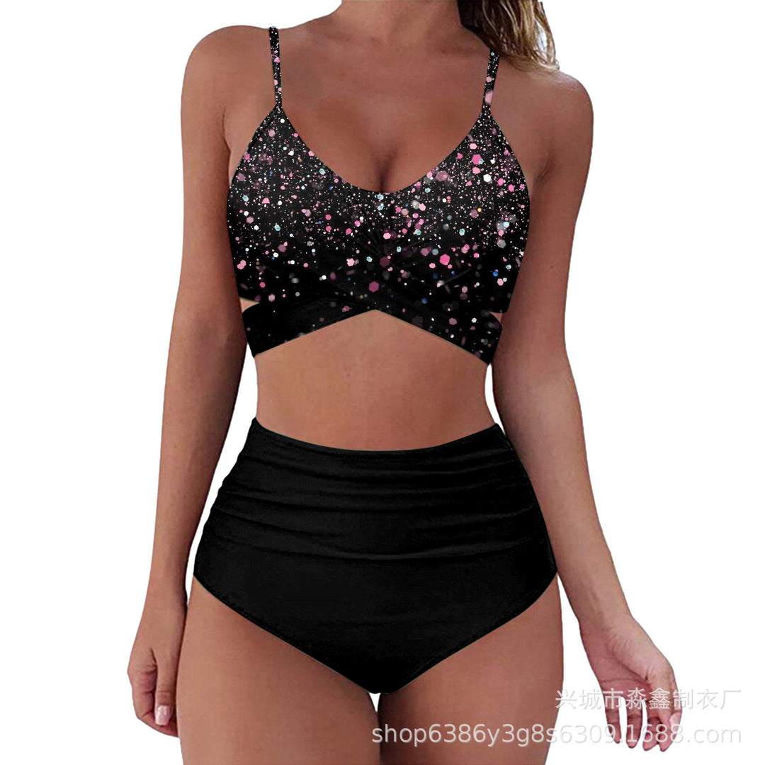 Damen Crop-Top Bikini-Set mit geflochtenem Design Drune