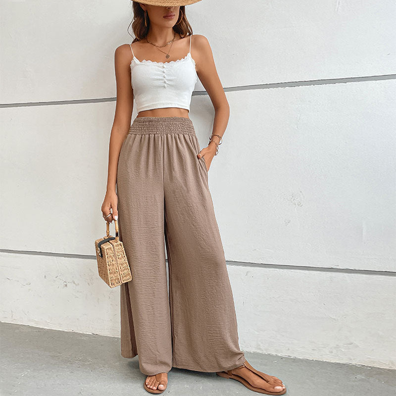Damen Weite, bequeme Palazzo-Hose Drune