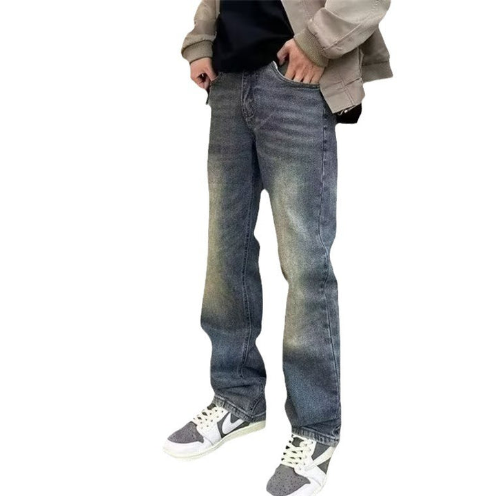 Herren High-Waist Jeans im Used-Look mit lässiger Passform Drune