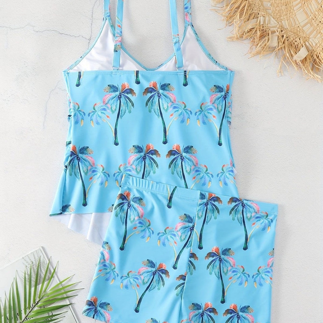 Damen Rüschen-Bikini-Top mit Shorts Drune