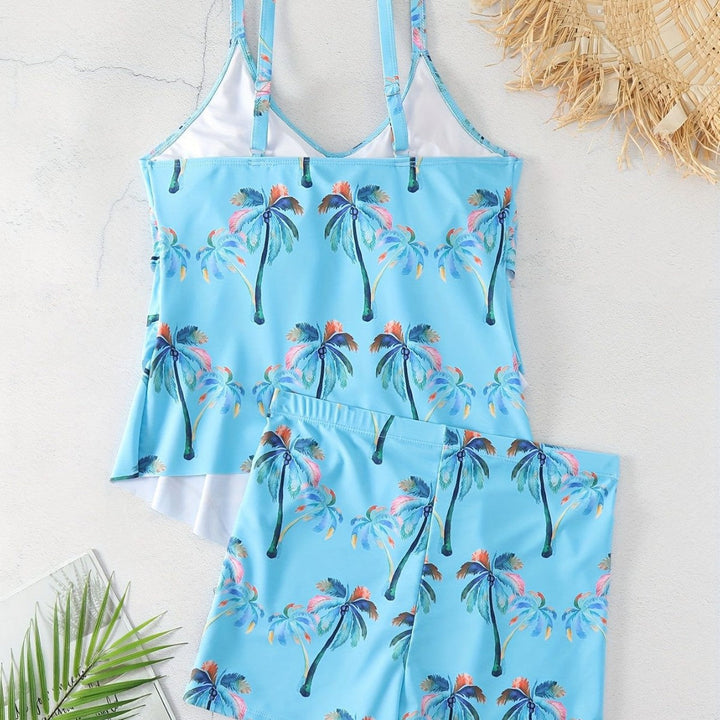Damen Rüschen-Bikini-Top mit Shorts Drune
