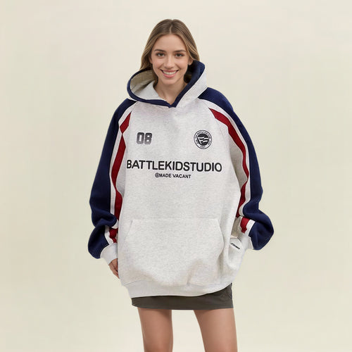 Damen Bequemer Oversized Hoodie mit modernen Grafiken Drune