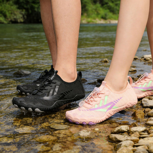Unisex nan ultraleichte Aquaschuhe mit zehennahem Flexprofil, rutschfester Gummilaufsohle und Schnellzugverschluss Drune