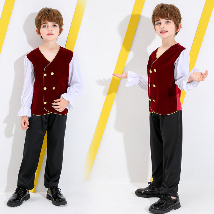 Jungen-Märchenkostüm mit detailverliebt Shirt und Hose Drune