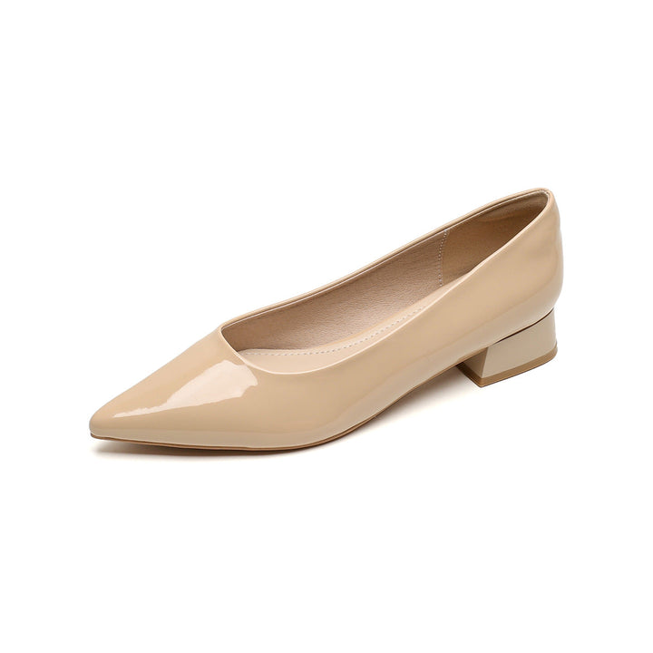 Damen elegante Pumps mit spitzem Zehenbereich und komfortablem Blockabsatz Drune