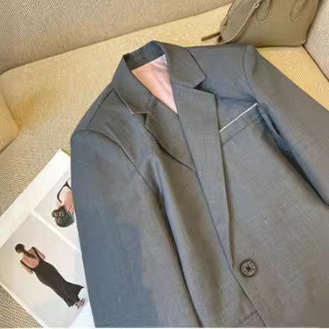 Damen Oversize-Blazer mit Relaxed-Silhouette, zwei Knöpfen & Satin-Innenverarbeitung Drune
