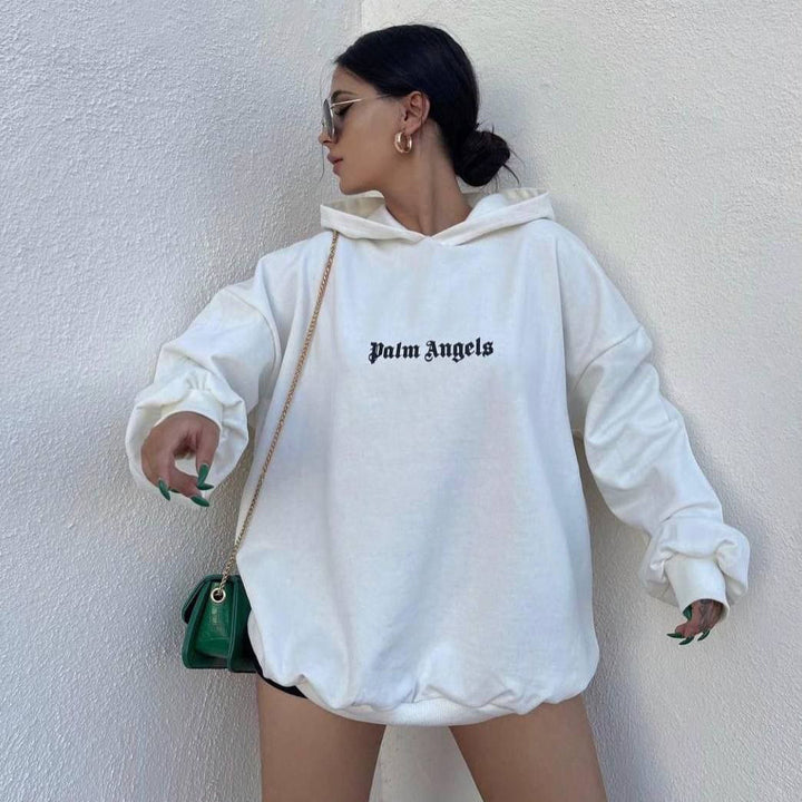 Damen Oversized Hoodie mit Kängurutasche Drune