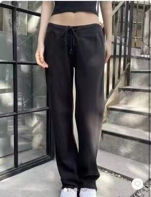 Damen bequeme Lounge-Hose mit verstellbarem Bund Drune